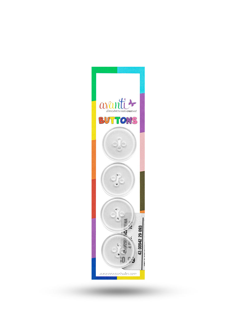 Sewing Buttons – 29L (18.4mm / 0.725 inches) with 4 Holes – Perfect for Coats, Blazers & Outerwear