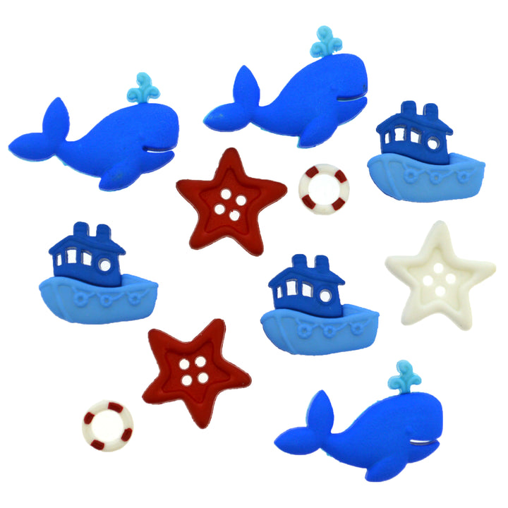 Dress it Up! Buttons - Ahoy Baby, 11 pcs