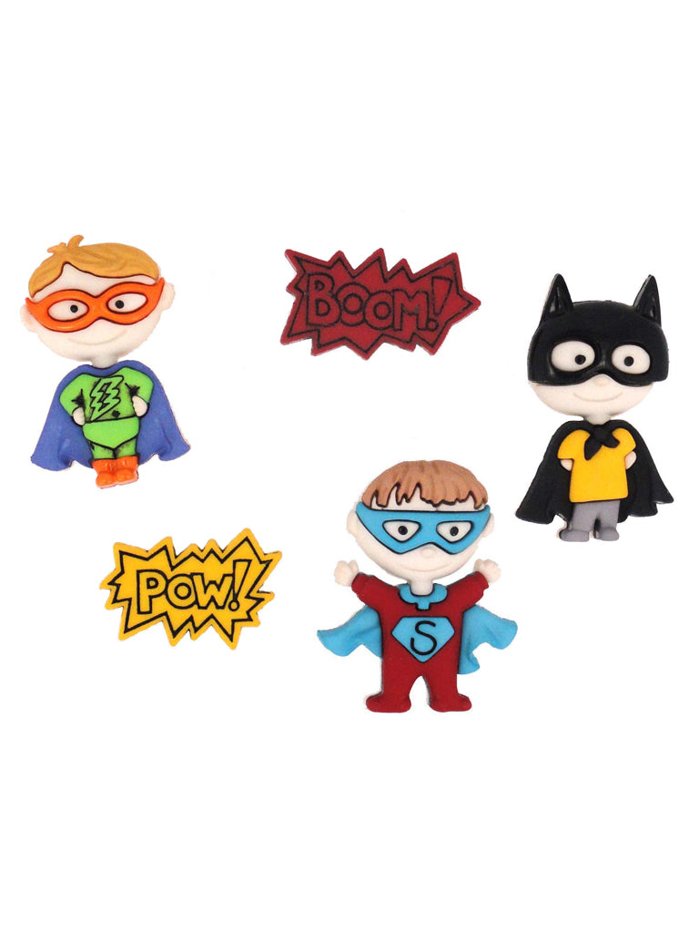 Dress it Up! Buttons - Be My Super Hero, 3-Pack