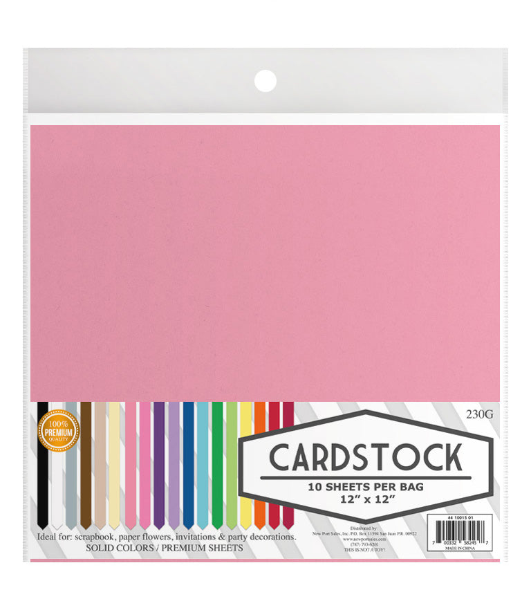 Pink Floral Cardstock - 10 Pack