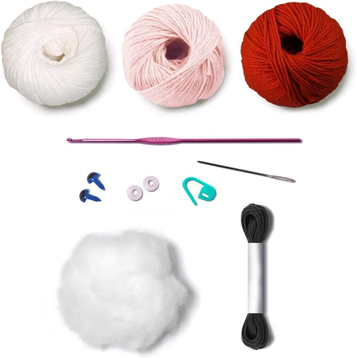 CIRCULO Amigurumi Kit Christmas Collection - Santa Claus, Clear Easy to Follow Instructions - Intermediate Level - 1 Crochet Kit