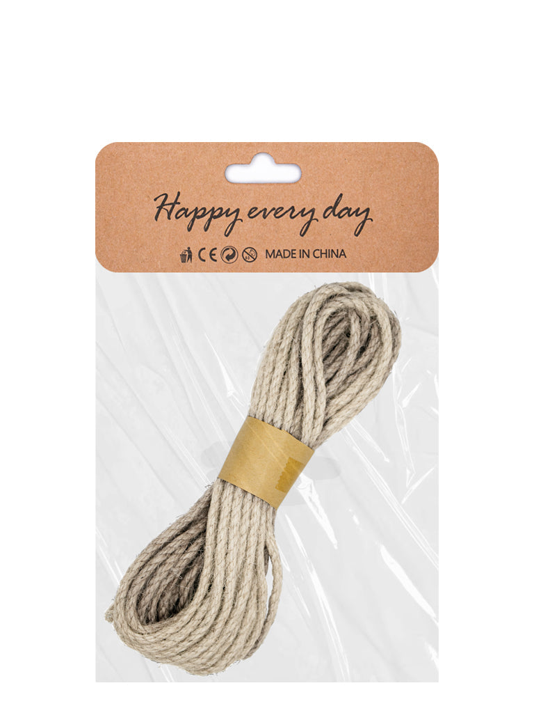 6mm x 5 Meters – Natural Rustic Cord for Home & Craft (Carded)