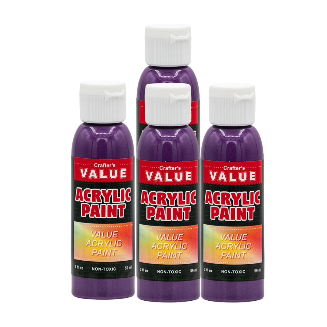 Value Paint by Painters by Heart – 2 fl oz (59 ml) Acrylic Paint – Pearl Colors (Single or 4 Pack)