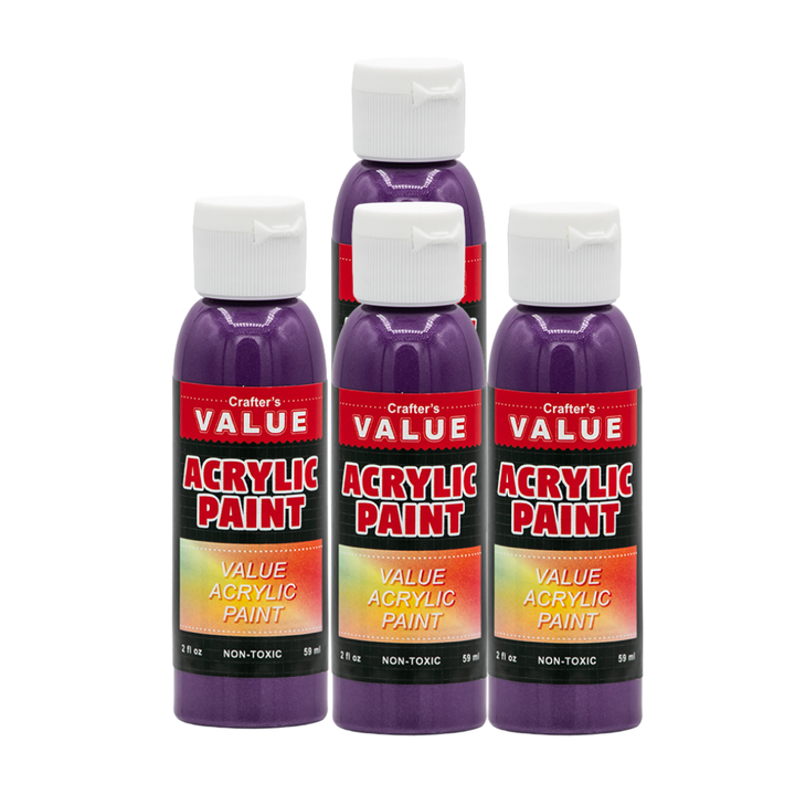 Value Paint by Painters by Heart – 2 fl oz (59 ml) Acrylic Paint – Pearl Colors (Single or 4 Pack)
