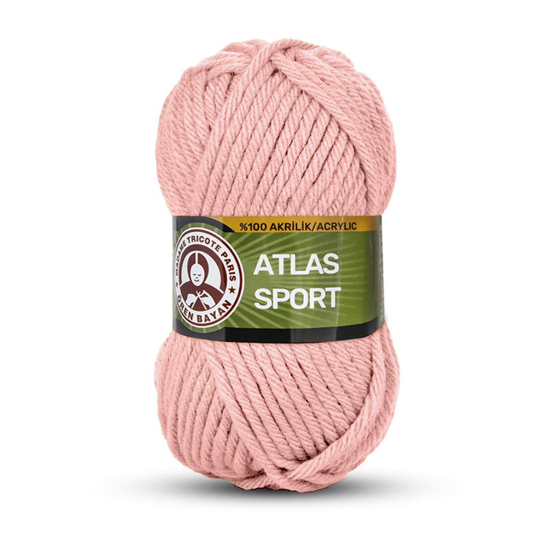 Madame Tricote Paris,  Atlas Sport, 100% Acrylic, Handknitting Yarn, 100g, 65 meters