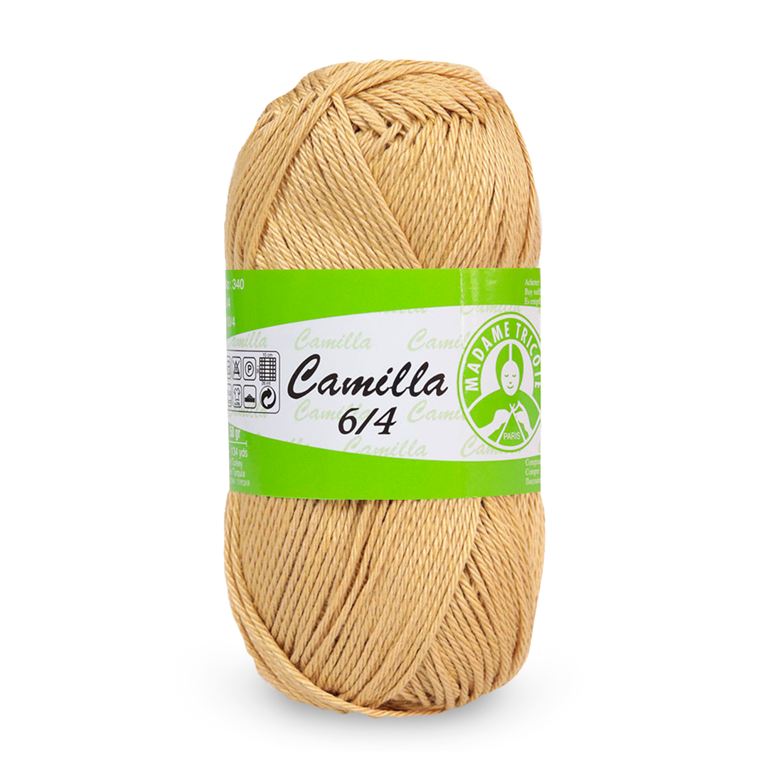 Madame Tricote Paris,  Camilla 6/4, Wool Cotton 100%,  Handknitting Yarn,  50g,  125 meters