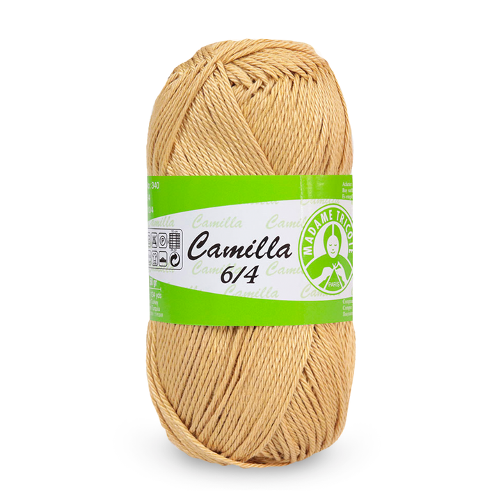 Madame Tricote Paris,  Camilla 6/4, Wool Cotton 100%,  Handknitting Yarn,  50g,  125 meters