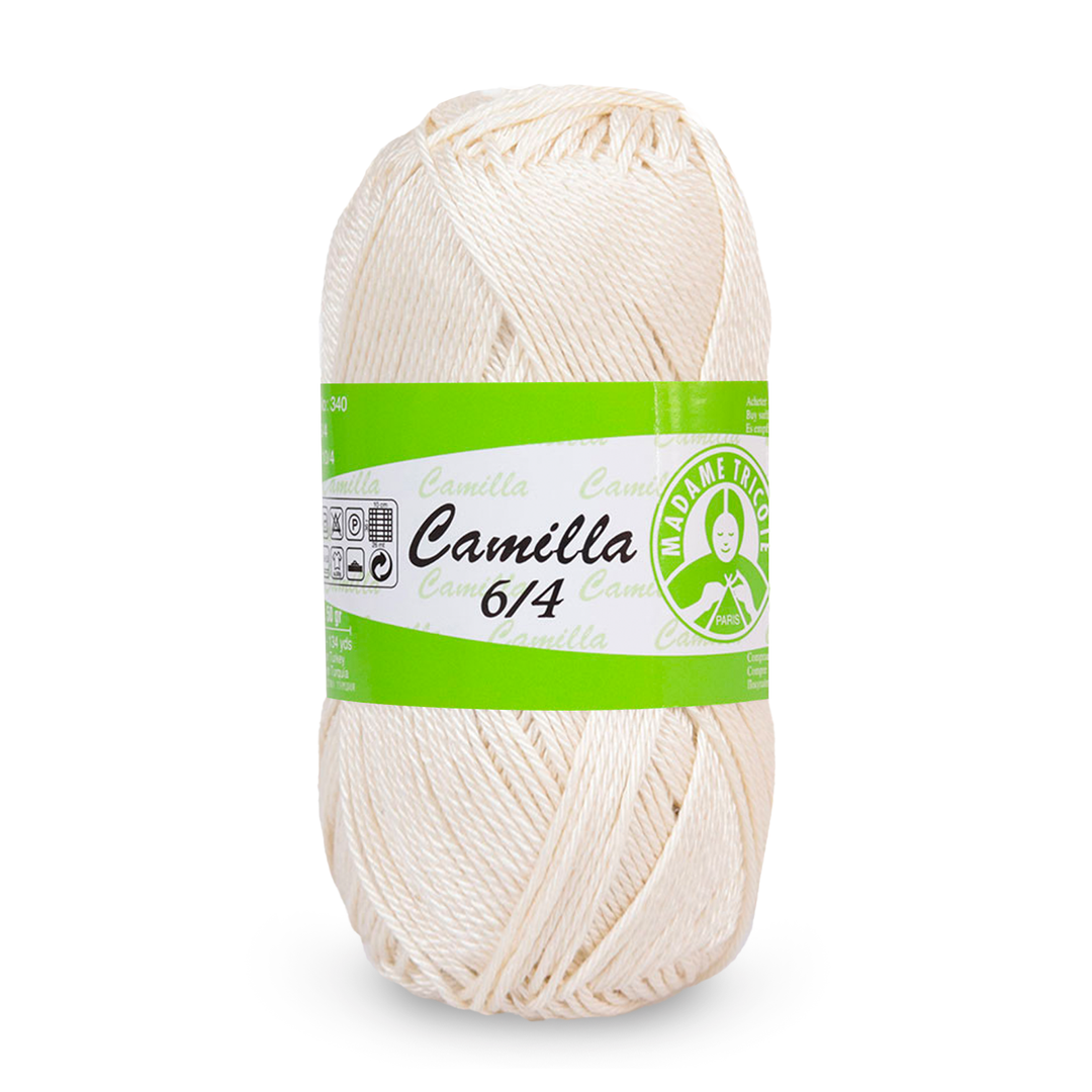 Madame Tricote Paris,  Camilla 6/4, Wool Cotton 100%,  Handknitting Yarn,  50g,  125 meters