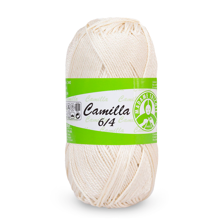 Madame Tricote Paris,  Camilla 6/4, Wool Cotton 100%,  Handknitting Yarn,  50g,  125 meters