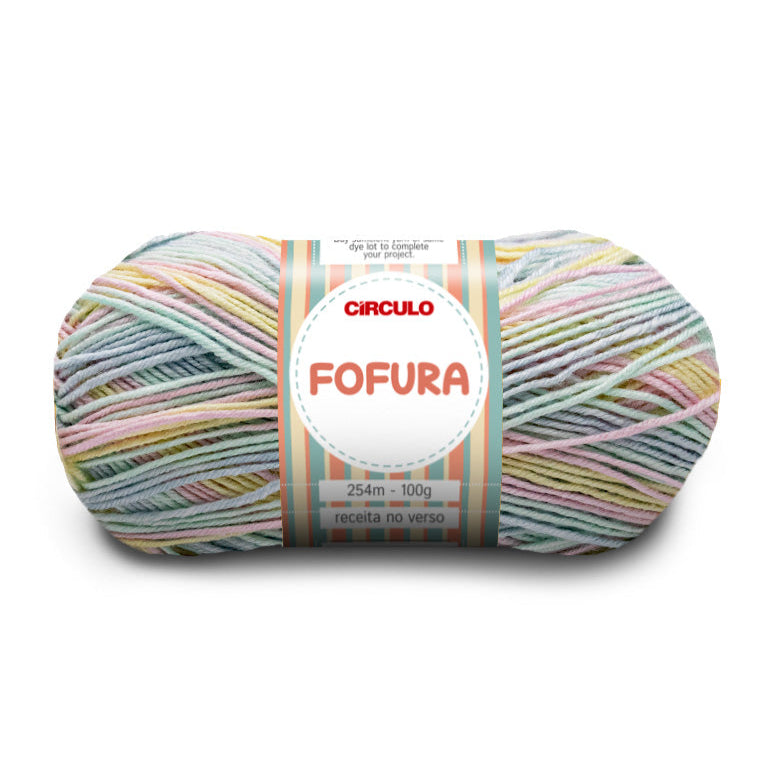 Círculo Fofura, 100% Acrylics Yarn, 100g, 394 Tex, 254 Meters, 1 Roll, 5-Pack