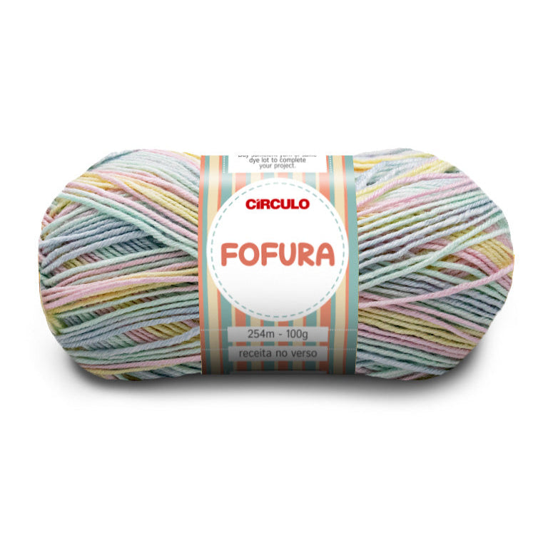 Círculo Fofura, 100% Acrylics Yarn, 100g, 394 Tex, 254 Meters, 1 Roll