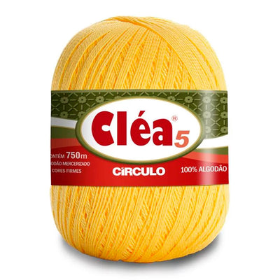 Círculo Cléa 5, 100% Mercerized Cotton Yarn, 147 gram, 196.7 Tex, 750 Meters, Variety Colors, 6-Pack