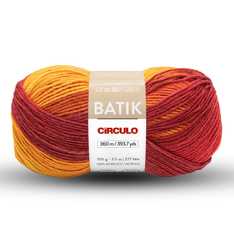 Batik Knitting Yarn, 100% Acrylic, 3.53 ounces, 394 yards, DK (11 wpi)