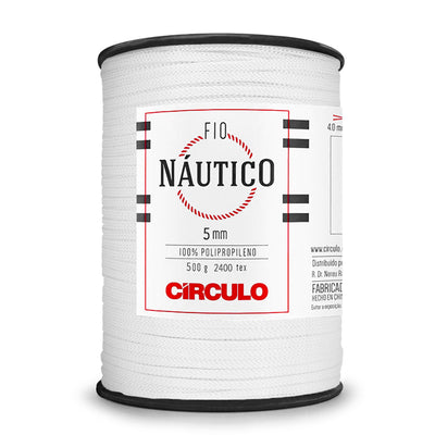 Circulo - Nautico Yarn, Premium Waterproof Cord 5mm 100% Polypropylene, 227 yds, 17.6 oz, Chunky, Special for Fashion Accessories, Bag and Decor in Crochet and Macramé