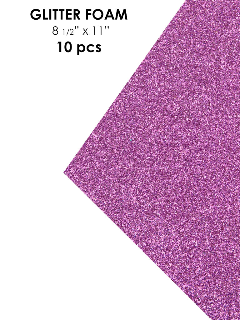 Avanti Foamy Sheet with Glitter, 8 x 12 inches, Variety of Colors, 2mm thick, 10 pcs