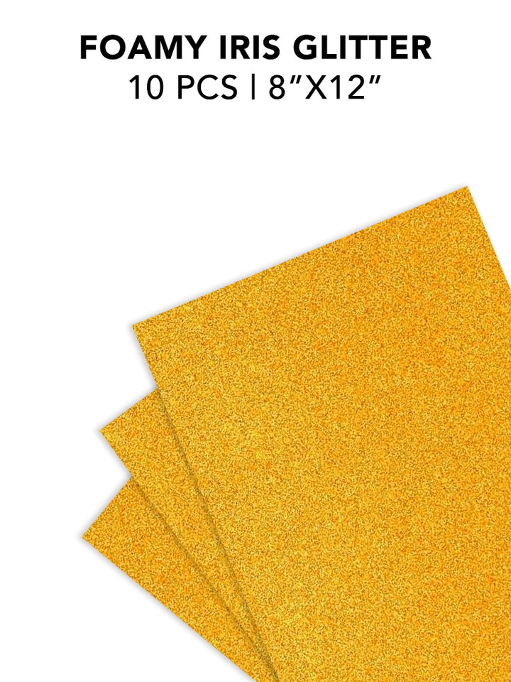 Avanti EVA Foam Sheet with Iridescent Glitter, 8 x 12 in, Variety of color, 10 Pcs per Package