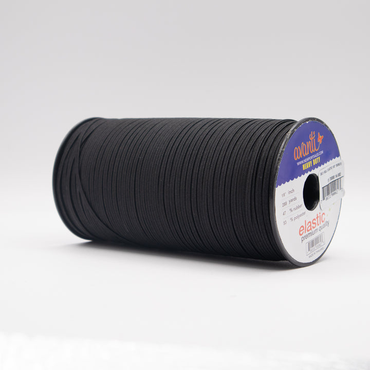 Avanti Heavy Duty Elastic Band,  288 Yards,  1/8 in,  Black and White