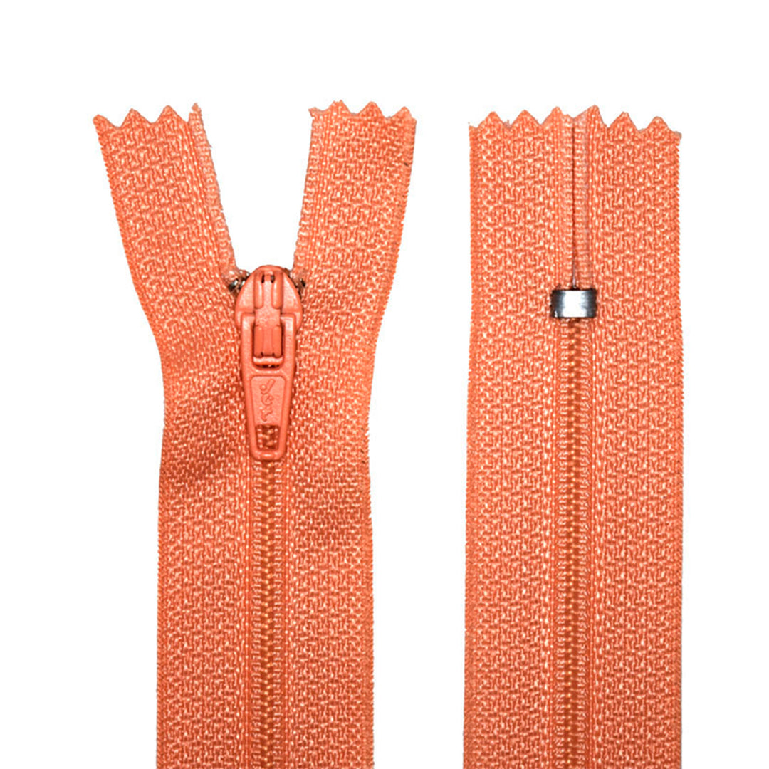 100% Nylon Zippers for Sewing Crafts, 9" inch, 1 Piece, Variety Colors, 6-Pack