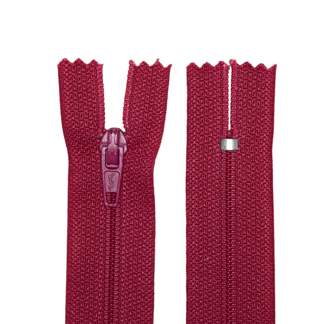 100% Nylon Zippers for Sewing Crafts, 9" inch, 1 Piece, Variety Colors, 6-Pack