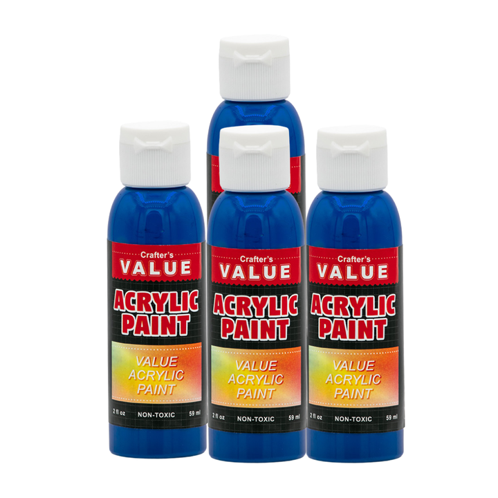 Value Paint by Painters by Heart – 2 fl oz (59 ml) Acrylic Paint – Standard Colors (Single or 4 Pack)