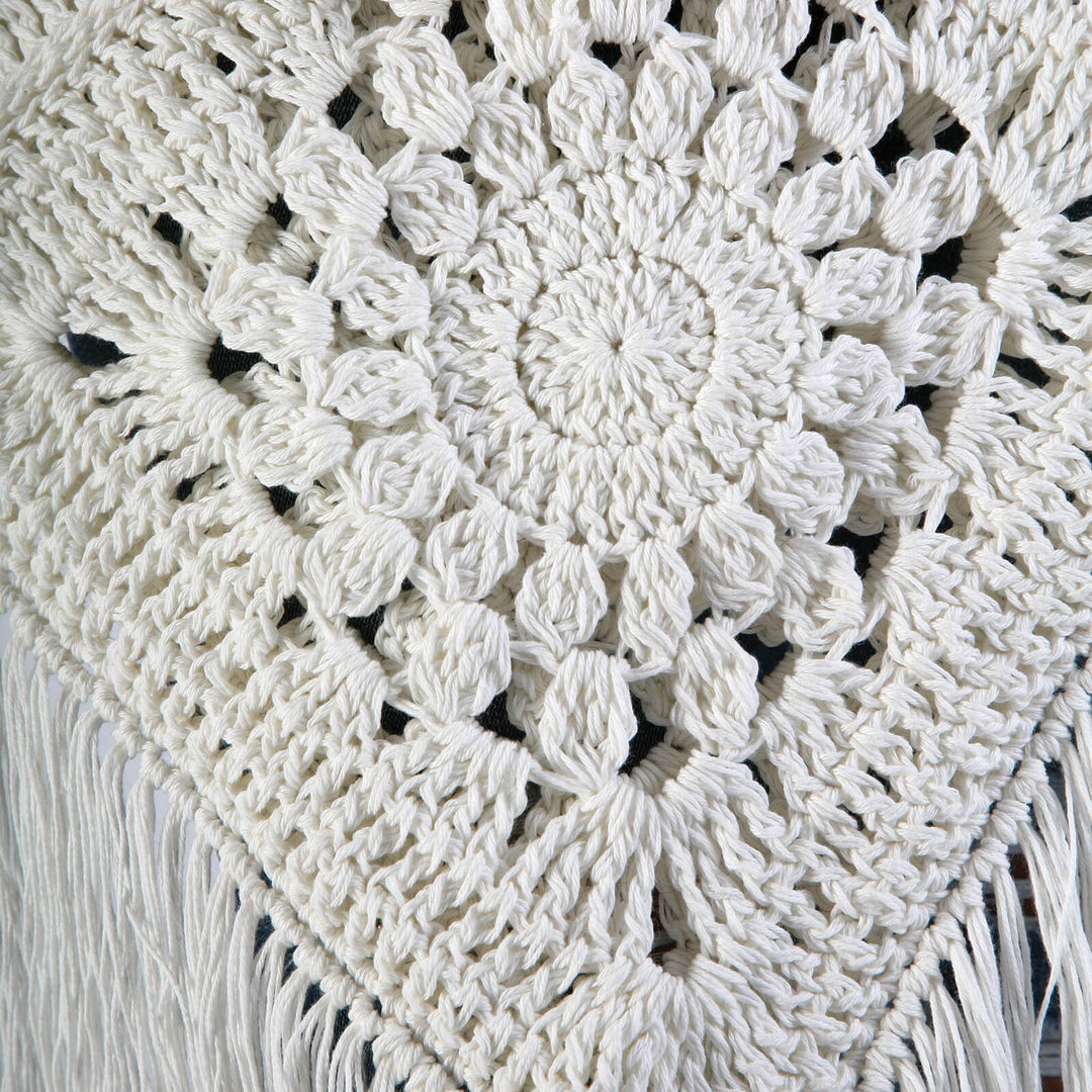 Pabihilo Cotton Yarn – 100% Carded Cotton – 80g Ball (271m / 296yds) – White & Ecru – For Knitting, Crochet & Macramé