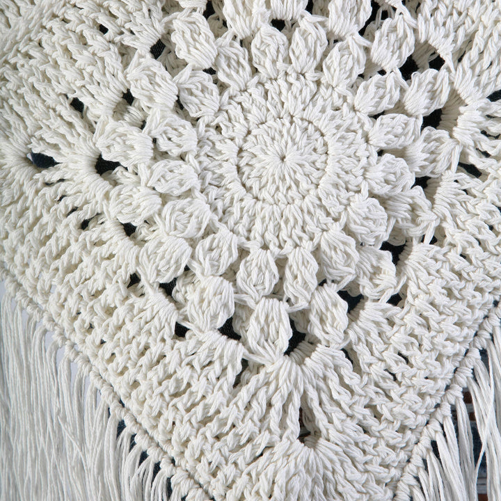 Pabihilo Cotton Yarn – 100% Carded Cotton – 80g Ball (271m / 296yds) – White & Ecru – For Knitting, Crochet & Macramé