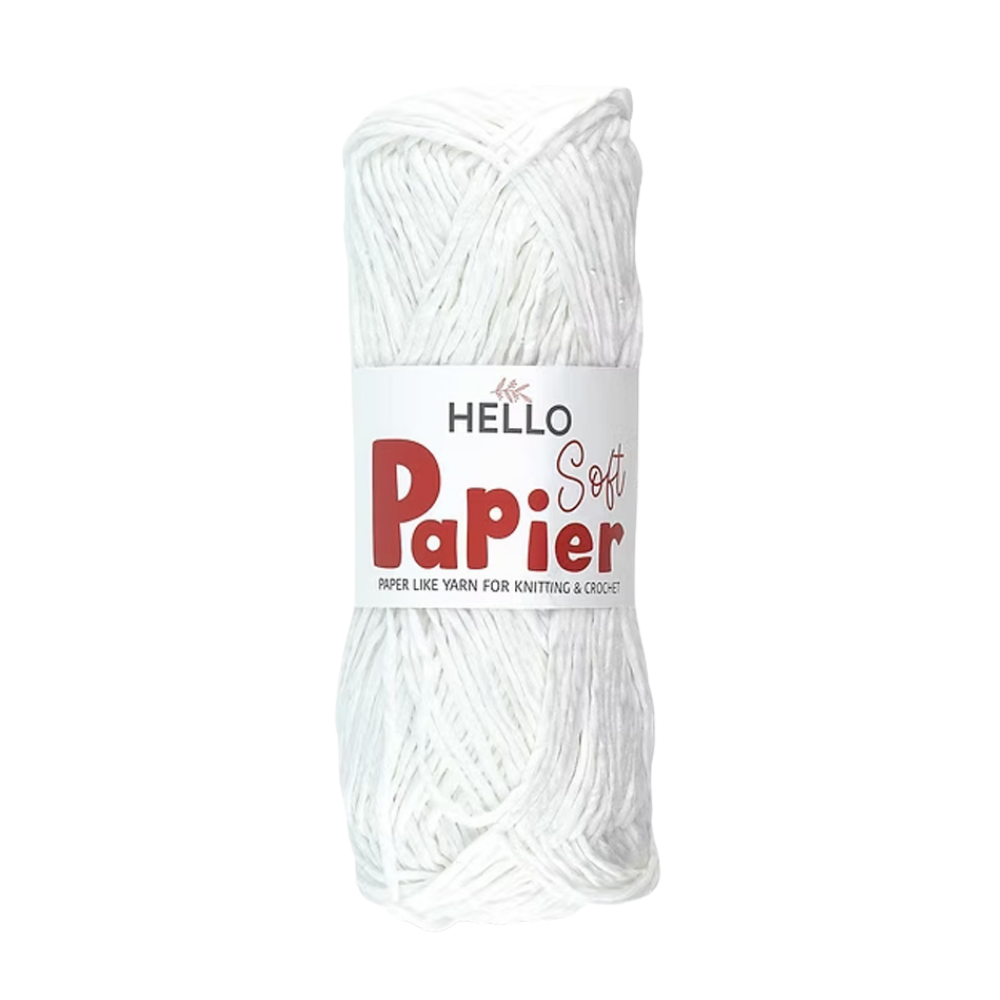 Hello Papier 100g / 3.5oz – 100m / 109yds Premium Polyester Yarn for Crochet and Knitting | Tuva Brand
