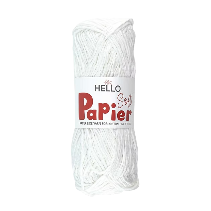 Hello Papier 100g / 3.5oz – 100m / 109yds Premium Polyester Yarn for Crochet and Knitting | Tuva Brand