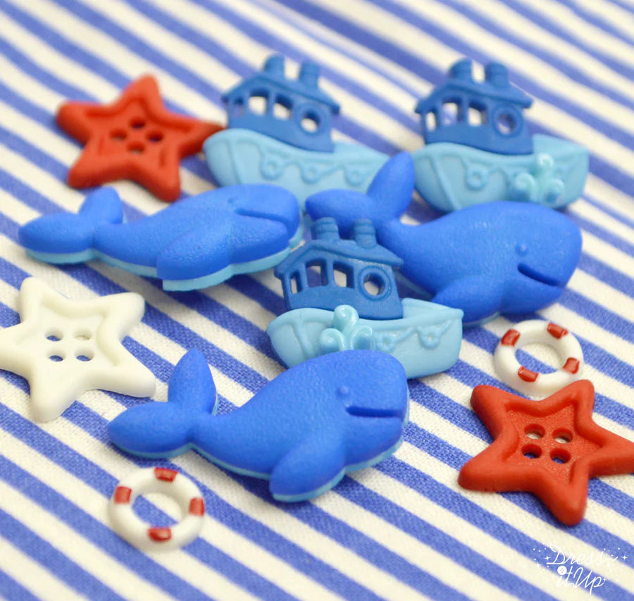 Dress it Up! Buttons - Ahoy Baby, 11 pcs