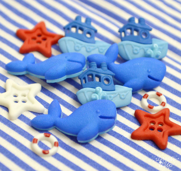 Dress it Up! Buttons - Ahoy Baby, 11 pcs