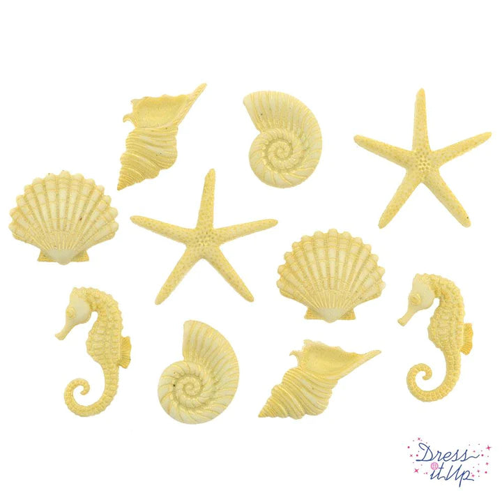Dress it Up! Buttons - Beach Beauties