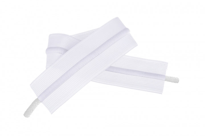 Zanotti Elastic Band with Cord,  White,   27 Yards,   1 1/4 inches (1.25") or 35 mm