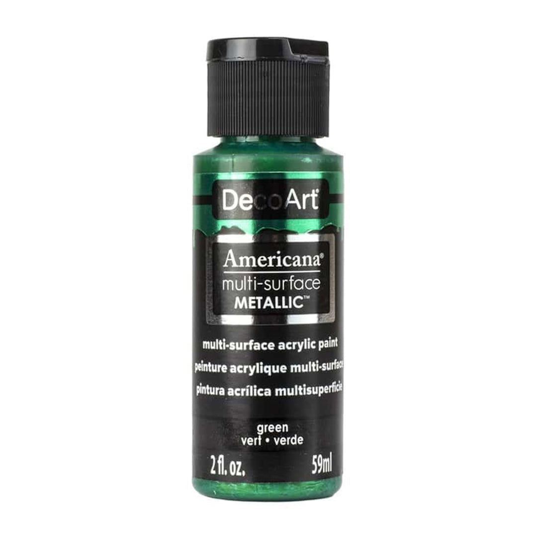 DecoArt Americana, Multi-Surface Metallic Acrylic Paint, 2 fl oz, 3-Pack