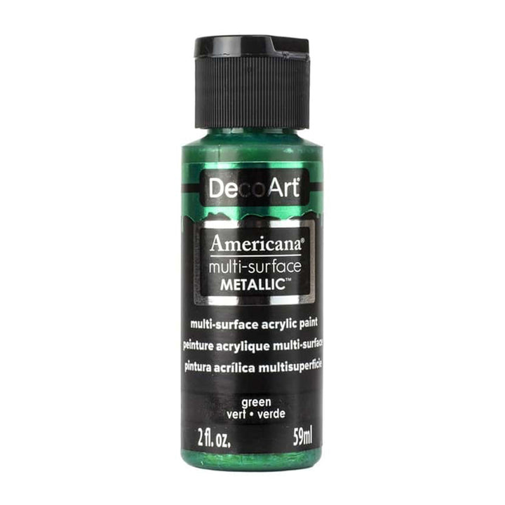 DecoArt Americana, Multi-Surface Metallic Acrylic Paint, 2 fl oz, 3-Pack