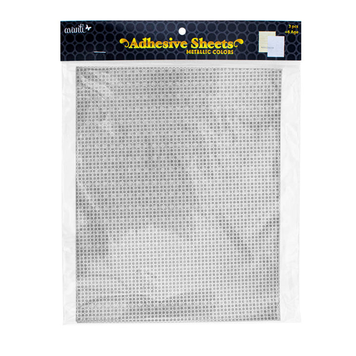 Avanti Adhesive Paper, Metallic Textured Pattern, 8 x 9.75 inches, 3 pcs
