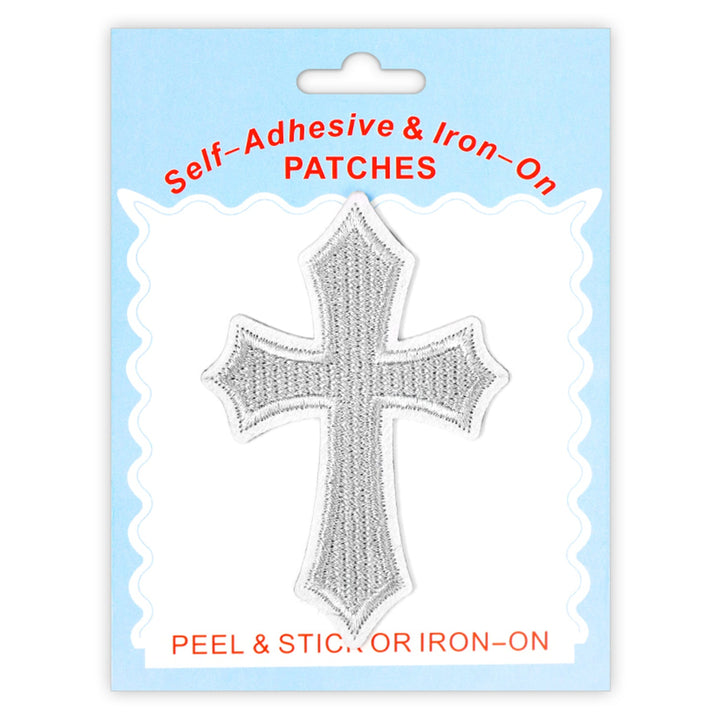 Cross Style Peel & Stick, Embroidered Patch, Sew On Iron On Patch Applique, 1 Pcs