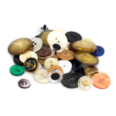 Fancy Round Assorted Buttons, Shape & Colors Variety