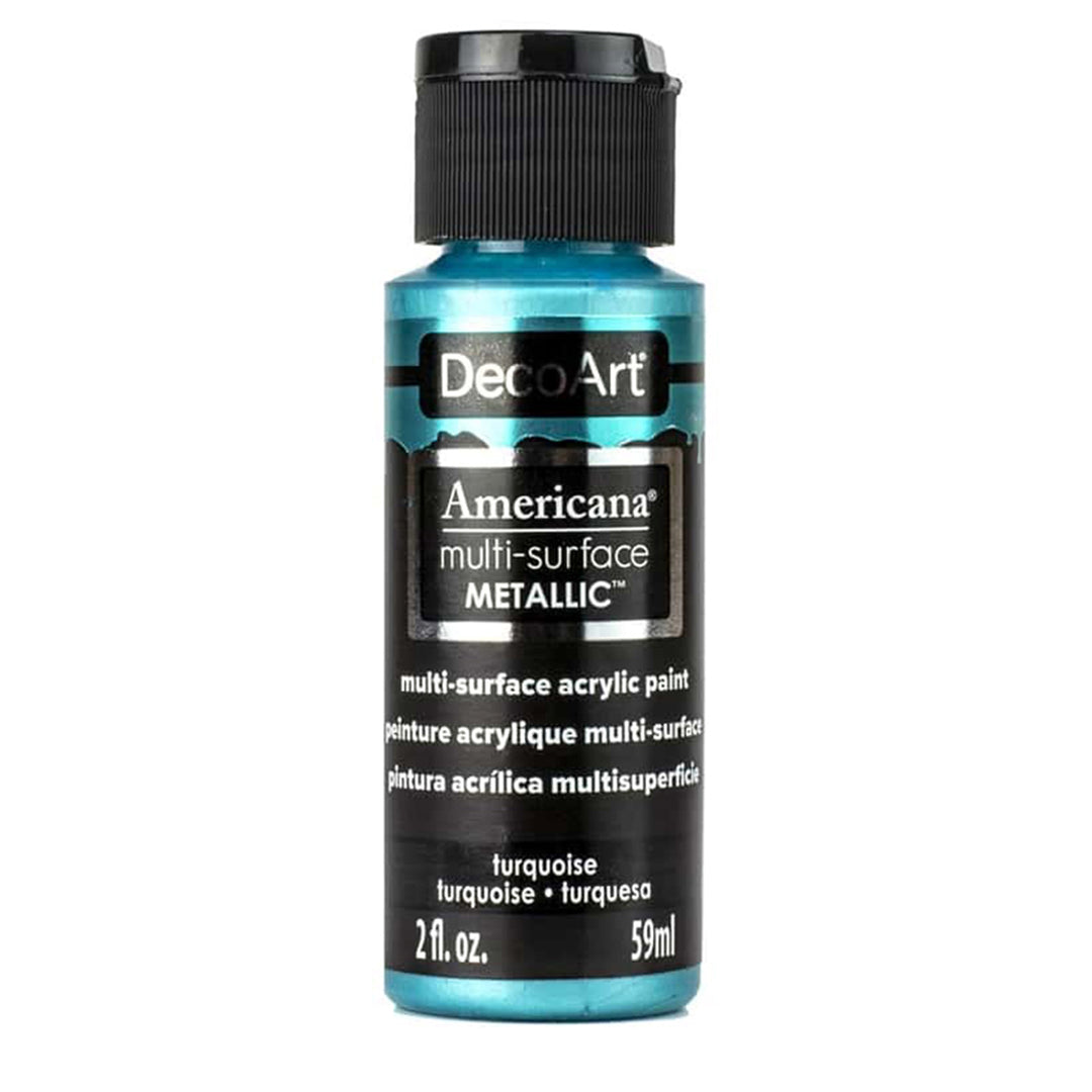 DecoArt Americana, Multi-Surface Metallic Acrylic Paint, 2 fl oz, 3-Pack