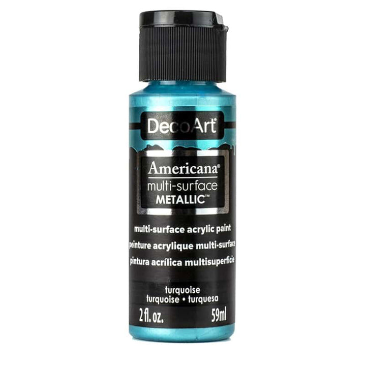DecoArt Americana, Multi-Surface Metallic Acrylic Paint, 2 fl oz, 3-Pack