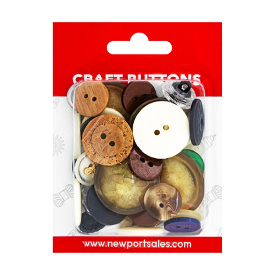 Fancy Round Assorted Buttons, Shape & Colors Variety