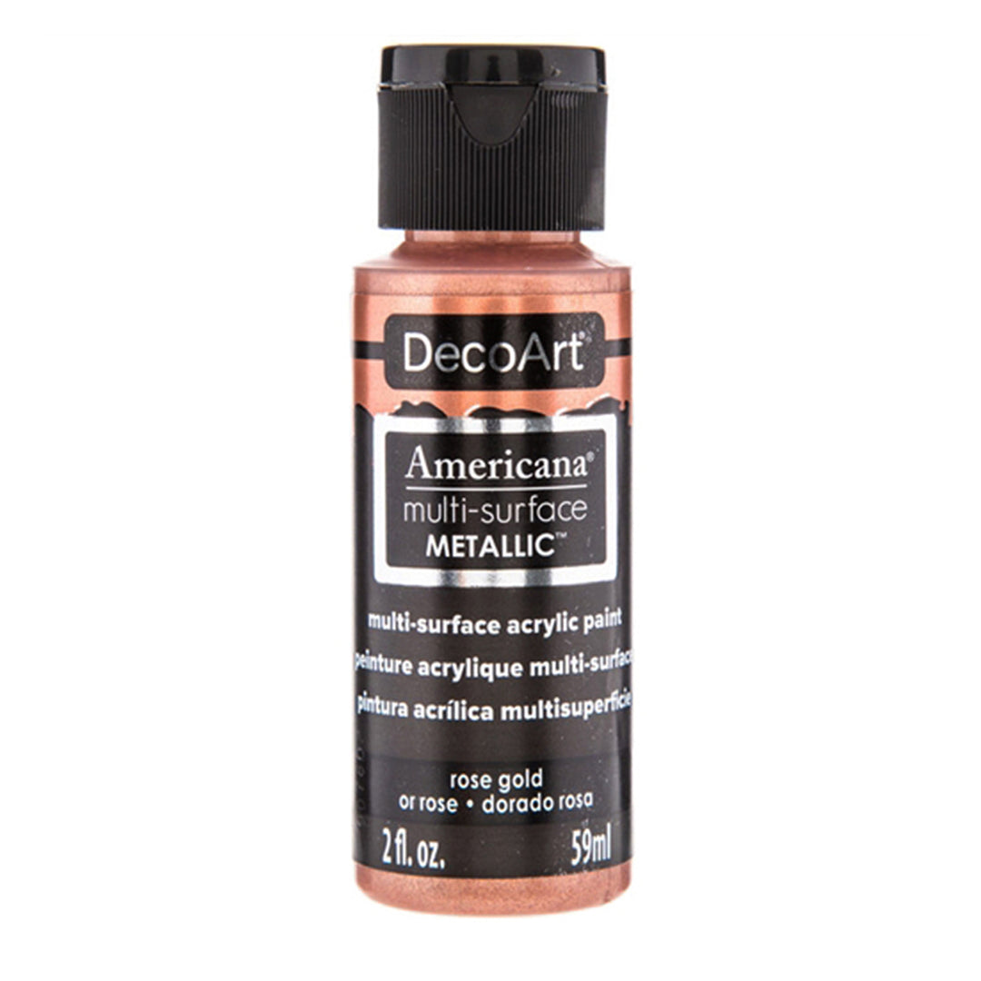 DecoArt Americana, Multi-Surface Metallic Acrylic Paint, 2 fl oz, 3-Pack
