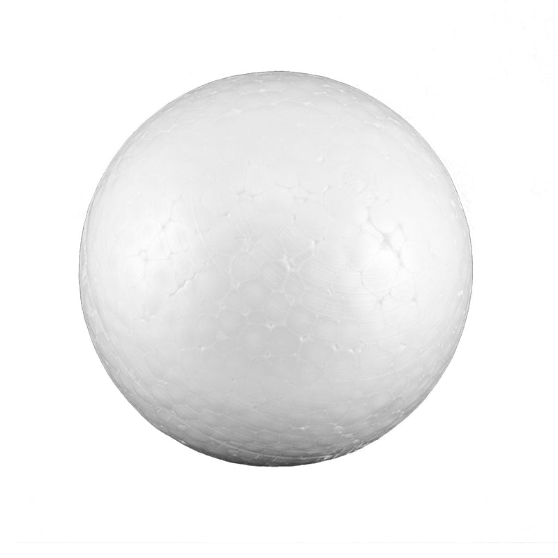 Foam Round Ball, 5" Inches, Polly Balls for Crafts, Ornaments, School Projects, and Decorations