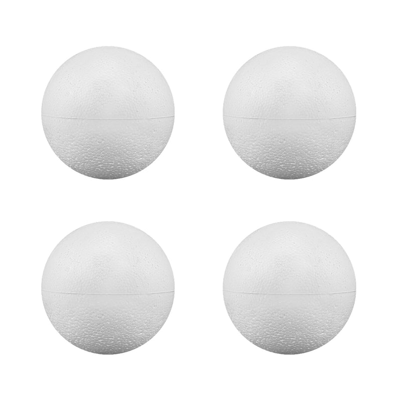 Foam Round Ball, 3.5" Inches, Polly Balls for Crafts, Ornaments, School Projects & Decorations, 4 pcs