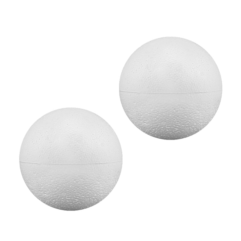 Foam Round Ball, 4.5" Inches, Polly Balls for Crafts, Ornaments, School Projects & Decorations, 2 pcs