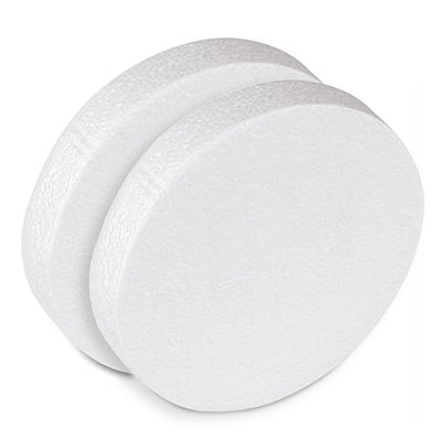 8 Inch Foam Circles For Crafts, 1 Inch Thick Round  Polystyrene Discs For DIY Projects