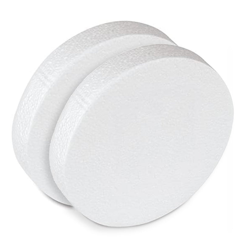 Foam Disk, 4" Inches, Polly Disk for Crafts, Ornaments, School Projects & Decorations, 2 pcs