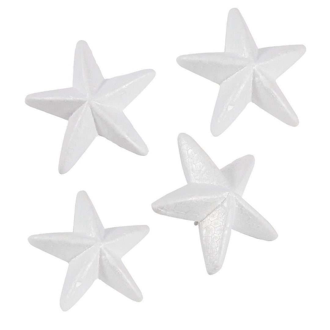 Foam Stars of 4 1/2" for Crafts, Ornaments, School Projects & Decorations, 4pcs