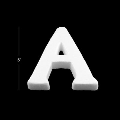 Foam Letters, 6" inches for Crafts, Ornaments, School Projects & Decorations, A-Z
