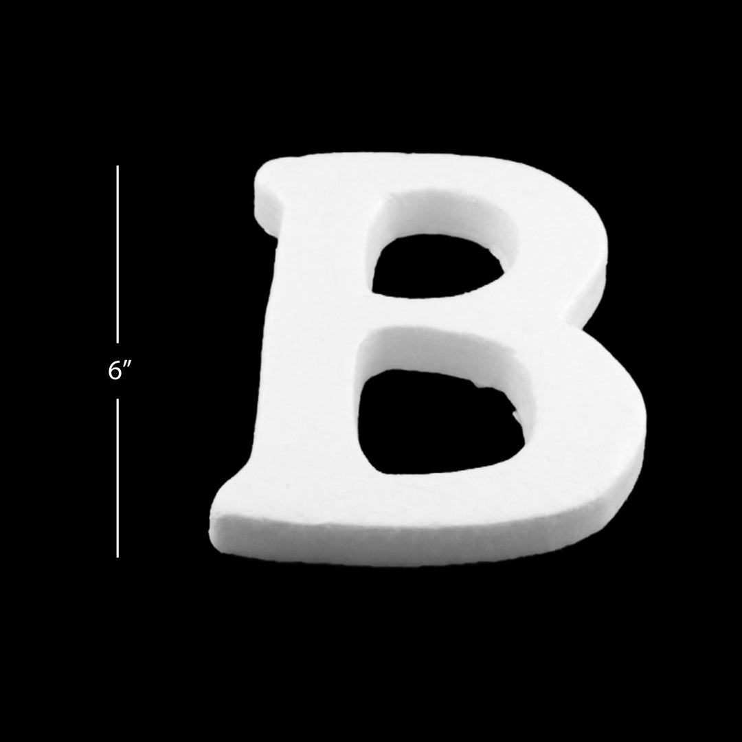 Foam Letters, 6" inches for Crafts, Ornaments, School Projects & Decorations, A-Z, 12-Pack