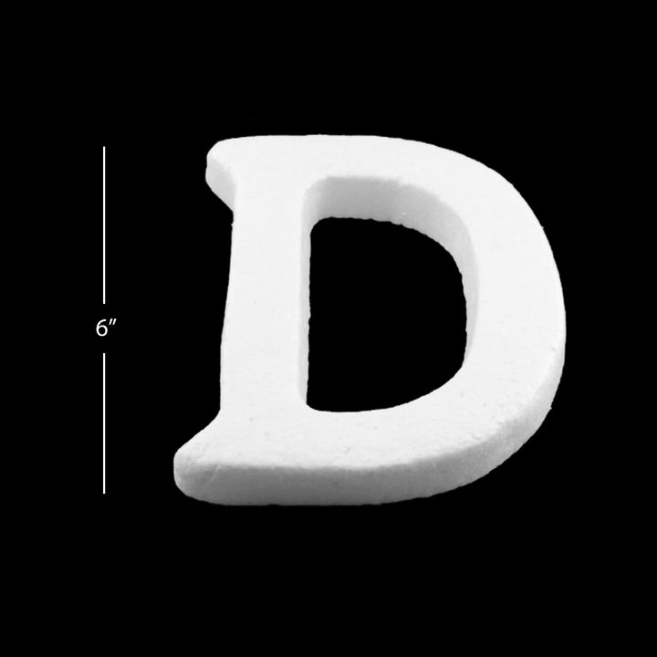 Foam Letters, 6" inches for Crafts, Ornaments, School Projects & Decorations, A-Z, 12-Pack